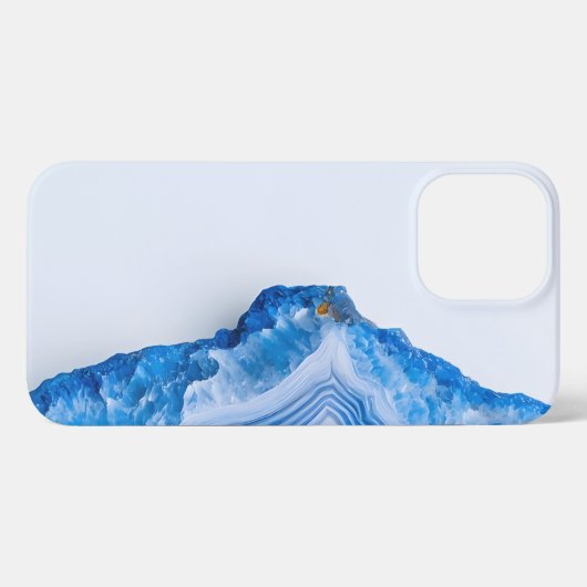 Modern Stone Dusty Blue Marble iPhone Hülle (Rückseite (Horizontal))