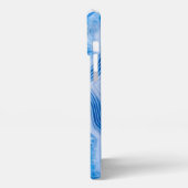 Modern Stone Dusty Blue Marble iPhone Hülle (Linke Seite)