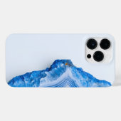 Modern Stone Dusty Blue Marble iPhone Hülle (Rückseite (Horizontal))