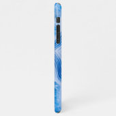 Modern Stone Dusty Blue Marble iPhone Hülle (Linke Seite)