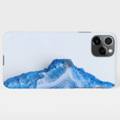 Modern Stone Dusty Blue Marble iPhone Hülle (Rückseite (Horizontal))