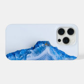 Modern Stone Dusty Blue Marble iPhone Hülle (Rückseite (Horizontal))