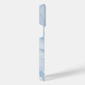 Modern Stone Dusty Blue Marble iPhone Hülle (Rechte Seite)