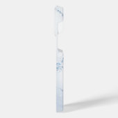 Modern Stone Dusty Blue Marble iPhone Hülle (Linke Seite)