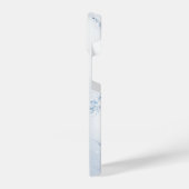 Modern Stone Dusty Blue Marble iPhone Hülle (Linke Seite)