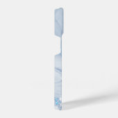 Modern Stone Dusty Blue Marble iPhone Hülle (Rechte Seite)