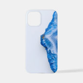 Modern Stone Dusty Blue Marble iPhone Hülle (Rückseite)