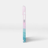 Modern Stone Dusty Blue Marble iPhone Hülle (Linke Seite)