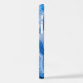 Modern Stone Dusty Blue Marble iPhone Hülle (Linke Seite)