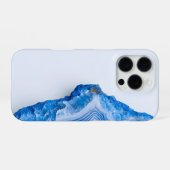 Modern Stone Dusty Blue Marble iPhone Hülle (Rückseite (Horizontal))