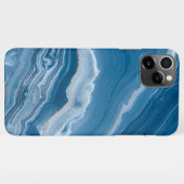 Modern Stone Dusty Blue Marble iPhone Hülle (Rückseite (Horizontal))