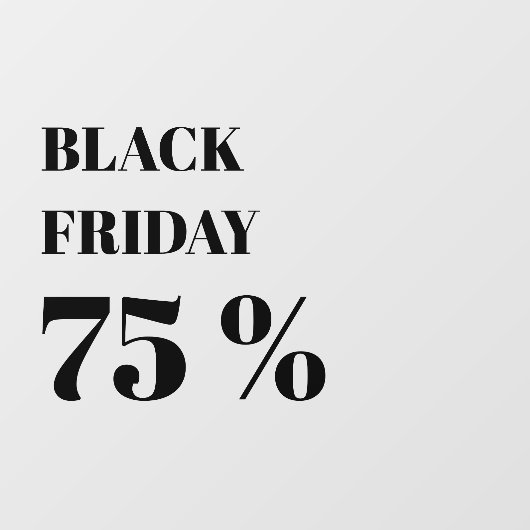 Modern Store Window Black Friday Sale Fensteraufkleber (Blatt)