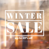 Modern Store Window Winter Sale Fensteraufkleber (Blatt 2)