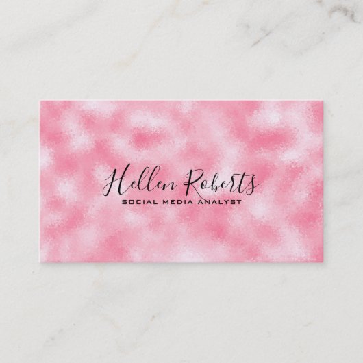 Modern Strawberry & CreamFaux Glitzer Visitenkarte (Vorderseite)