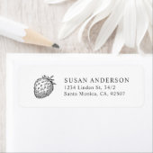Modern Strawberry Return Address Label (Insitu)