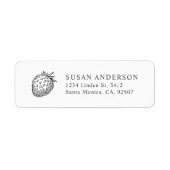 Modern Strawberry Return Address Label (Vorne)