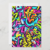 Modern Street Art Graffiti 21. Geburtstag Einladung (Rückseite)
