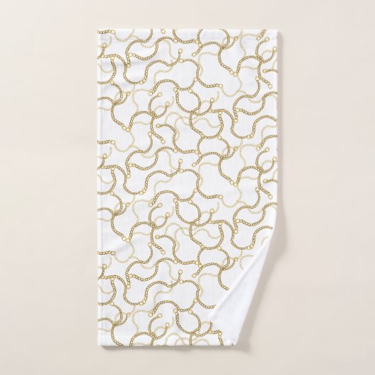 Modern Streetstyle Glam With Gold Chains Badhandtuch Set (Handtuch)