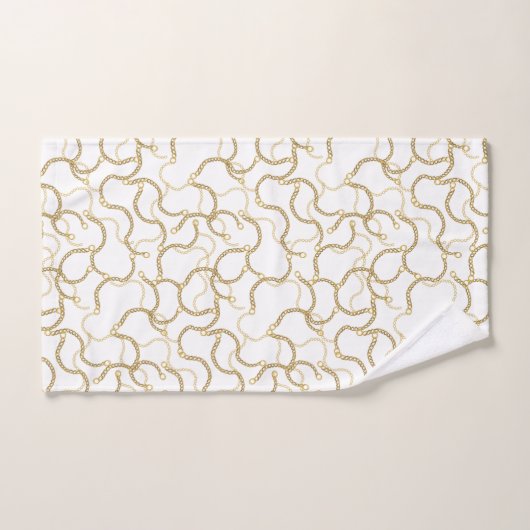 Modern Streetstyle Glam With Gold Chains Badhandtuch Set (Handtuch)