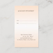 Modern ,Streifen,Schere,Blume Terminkarte Empfehlungskarte (Rückseite)