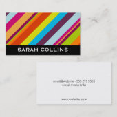 Modern (Streifen) Visitenkarte (Vorne/Hinten)