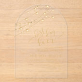 Modern String Lights Best Day Ever Gold ID585 Acryleinladungen (Vorderseite)