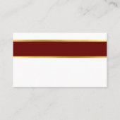 MODERN STRIP-Band, einfach, stilvoll, dunkelrot Go Visitenkarte (Rückseite)