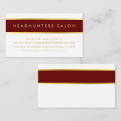 MODERN STRIP-Band, einfach, stilvoll, dunkelrot Go Visitenkarte (Vorne/Hinten)