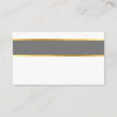 MODERN STRIP Band, einfach, stylisch, mittelgrau,  Visitenkarte (Rückseite)