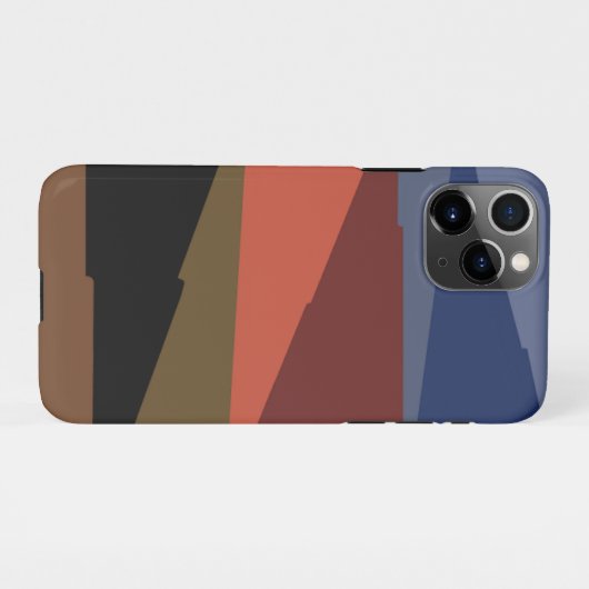 Modern Strip Farbiges Regenbogendreieck iPhone Hülle (Rückseite (Horizontal))