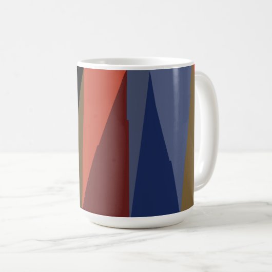 Modern Strip Farbiges Regenbogendreieck Kaffeetasse (VorderseiteRechts)