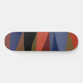 Modern Strip Farbiges Regenbogendreieck Skateboard (Horizontal)