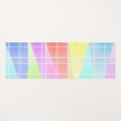 Modern Strip Farbiges Regenbogendreieck Yogamatte (Vorderseite (Horizontal))