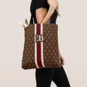 Modern Strip Monogramm mit Designer-Muster Tasche (Von Nahem)