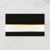 MODERN STRIP Skinnband, einfach schwarzes Gold Visitenkarte (Rückseite)