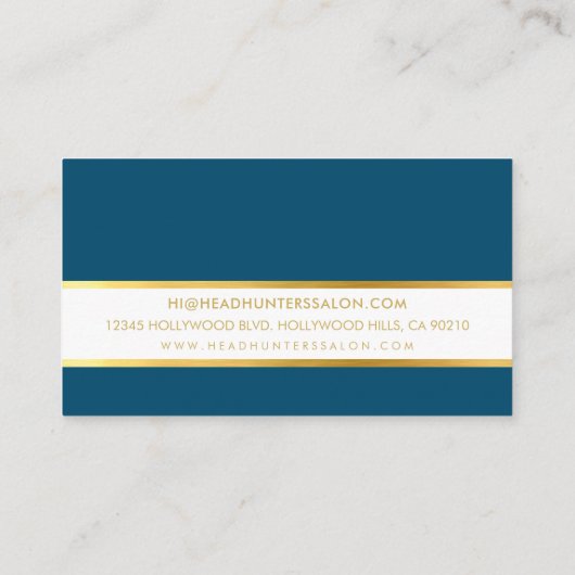 MODERN STRIP-Skinny Band, einfaches Slick-Gold Visitenkarte (Rückseite)