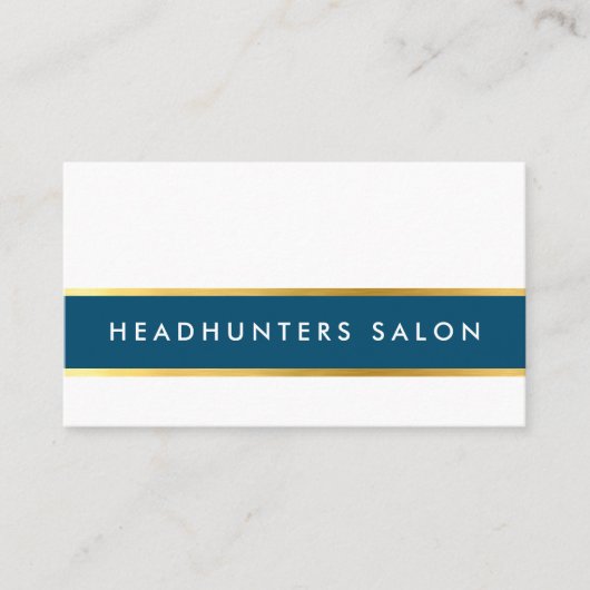 MODERN STRIP-Skinny Band, einfaches Slick-Gold Visitenkarte (Vorderseite)