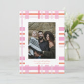 Modern Strip Weihnachten Kariertes Foto (Stehend Vorderseite)