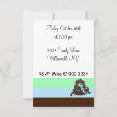 Modern Stripe 50 Geburtstag Einladung (Rückseite)