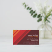 MODERN STRIPE fett frisch, einfarbig, heiß rot Visitenkarte (Stehend Vorderseite)