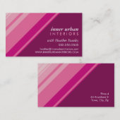 MODERN STRIPE fett, rosa Pflaume Visitenkarte (Vorne/Hinten)