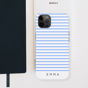 Modern Stripe Nautical Blue Case-Mate iPhone Hülle