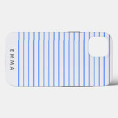 Modern Stripe Nautical Blue Case-Mate iPhone Hülle (Rückseite (Horizontal))