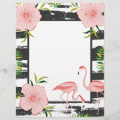 Modern Stripe Pink Flamingo (Vorderseite)