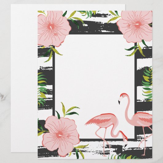 Modern Stripe Pink Flamingo (Vorne/Hinten)