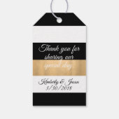 Modern Stripe Wedding Vielen Dank für Ihr Interess Geschenkanhänger (Rückseite)