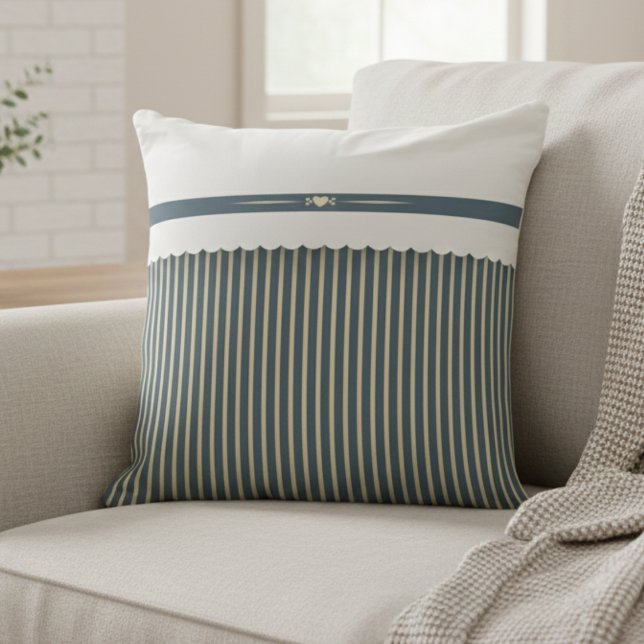 Modern Striped Farmhouse Décor Accent Kissen (The neutral color palette makes it incredibly versatile and easy to pair with other colors)