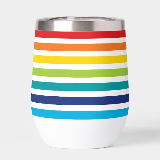 MODERN STRIPED PATTERN stilvolle Regenbogen farben (Rückseite)