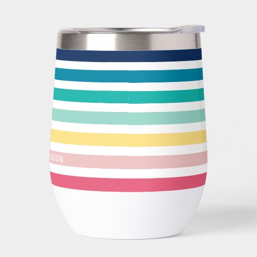 MODERN STRIPED PATTERN Stilvolle Regenbogenpastel (Links)