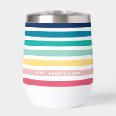 MODERN STRIPED PATTERN Stilvolle Regenbogenpastel (Vorderseite)